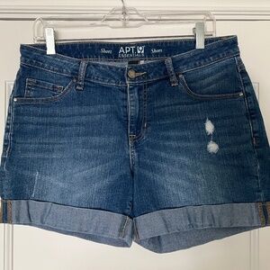 Distressed jean shorts, Size 10